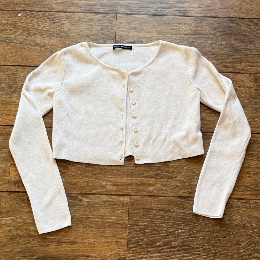 Cream Button-Up Cardigan